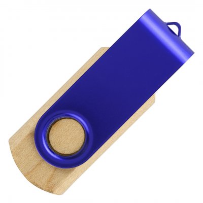 SMART WOOD, usb flash memorija, rojal plava, 64GB