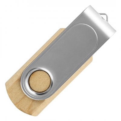 SMART WOOD, usb flash memorija, mat metalna, 64GB