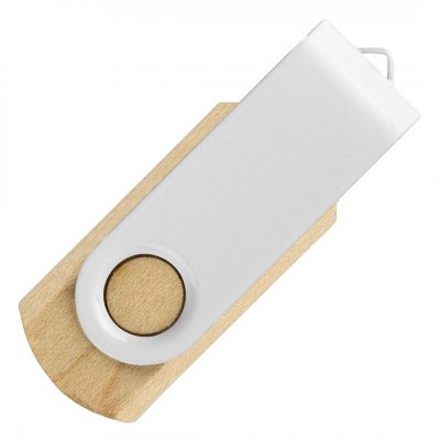 SMART WOOD, usb flash memorija, bela, 64GB