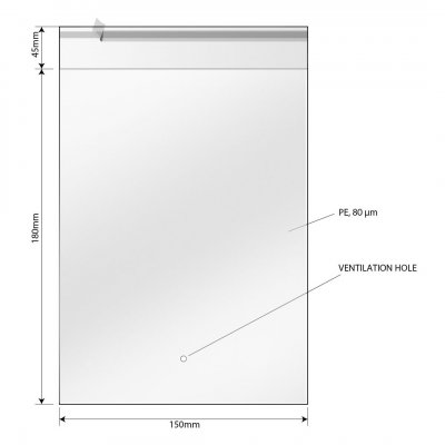 POLY BAG 15 x 18, kesa za pakovanje pure krpice, transparentni